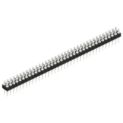 Pin header, 72 pole, pitch 2.54 mm, straight, black, MK 203 72 Z