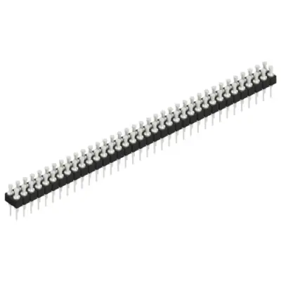 Pin header, 72 pole, pitch 2.54 mm, straight, black, MK 203 72 Z - 1