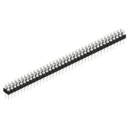 Pin header, 74 pole, pitch 2.54 mm, straight, black, MK 203 74 Z