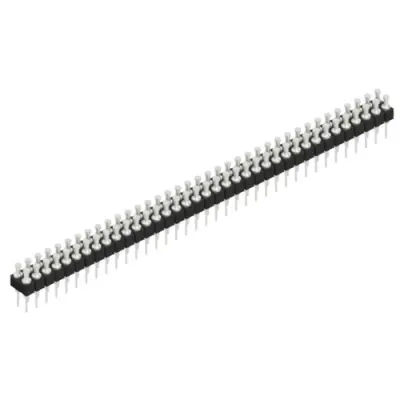 Pin header, 74 pole, pitch 2.54 mm, straight, black, MK 203 74 Z - 1