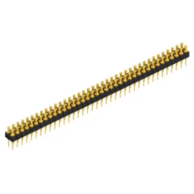 Pin header, 76 pole, pitch 2.54 mm, straight, black, MK 203 76 G - 1
