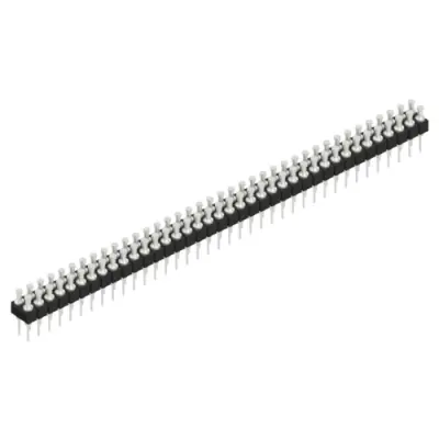 Pin header, 76 pole, pitch 2.54 mm, straight, black, MK 203 76 Z - 1