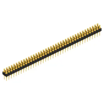 Pin header, 78 pole, pitch 2.54 mm, straight, black, MK 203 78 G - 1