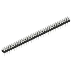 Pin header, 78 pole, pitch 2.54 mm, straight, black, MK 203 78 Z