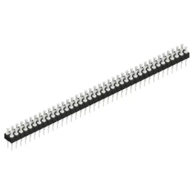 Pin header, 78 pole, pitch 2.54 mm, straight, black, MK 203 78 Z - 1