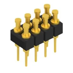 Pin header, 8 pole, pitch 2.54 mm, straight, black, MK 203 8 G - 1