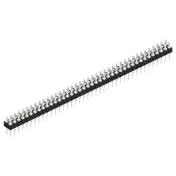 Pin header, 80 pole, pitch 2.54 mm, straight, black, MK 203 80 Z