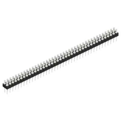 Pin header, 80 pole, pitch 2.54 mm, straight, black, MK 203 80 Z - 1