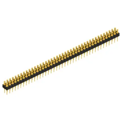 Pin header, 82 pole, pitch 2.54 mm, straight, black, MK 203 82 G - 1