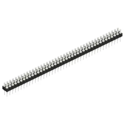 Pin header, 82 pole, pitch 2.54 mm, straight, black, MK 203 82 Z - 1