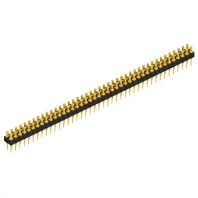 Pin header, 84 pole, pitch 2.54 mm, straight, black, MK 203 84 G - 1