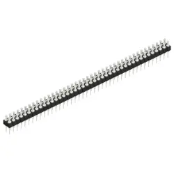 Pin header, 84 pole, pitch 2.54 mm, straight, black, MK 203 84 Z