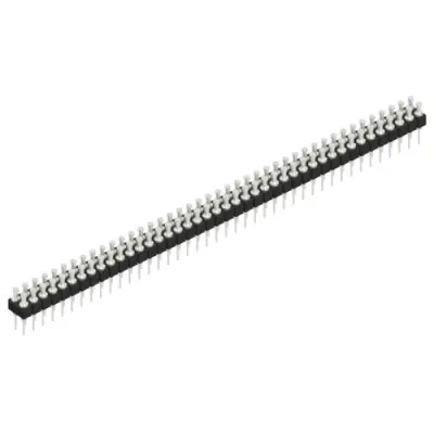 Pin header, 84 pole, pitch 2.54 mm, straight, black, MK 203 84 Z - 1