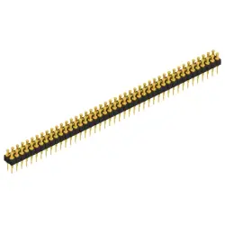 Pin header, 86 pole, pitch 2.54 mm, straight, black, MK 203 86 G