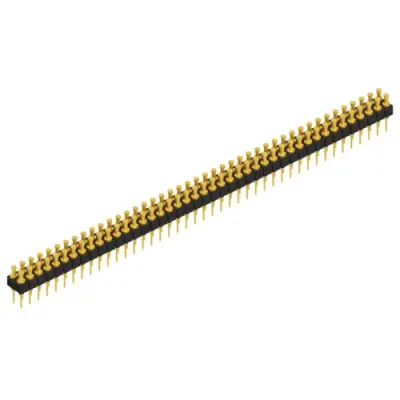 Pin header, 86 pole, pitch 2.54 mm, straight, black, MK 203 86 G - 1