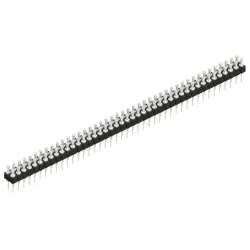 Pin header, 86 pole, pitch 2.54 mm, straight, black, MK 203 86 Z