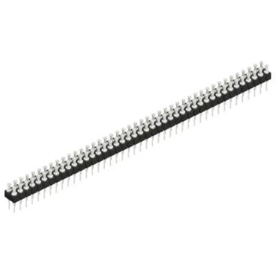 Pin header, 86 pole, pitch 2.54 mm, straight, black, MK 203 86 Z - 1