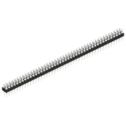 Pin header, 88 pole, pitch 2.54 mm, straight, black, MK 203 88 Z