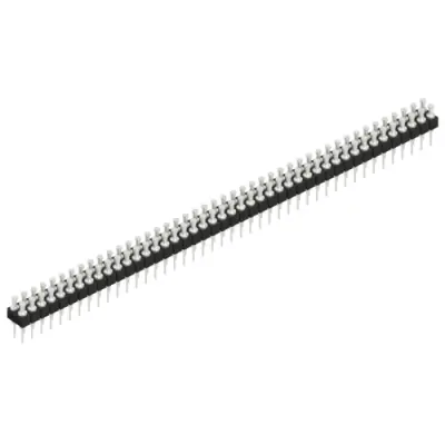 Pin header, 88 pole, pitch 2.54 mm, straight, black, MK 203 88 Z - 1