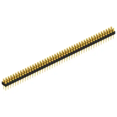 Pin header, 90 pole, pitch 2.54 mm, straight, black, MK 203 90 G - 1