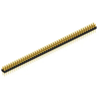 Pin header, 92 pole, pitch 2.54 mm, straight, black, MK 203 92 G - 1