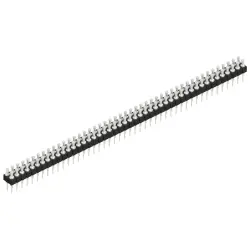Pin header, 92 pole, pitch 2.54 mm, straight, black, MK 203 92 Z