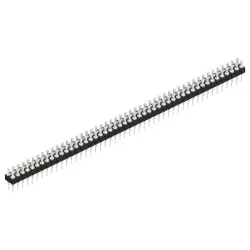 Pin header, 96 pole, pitch 2.54 mm, straight, black, MK 203 96 Z