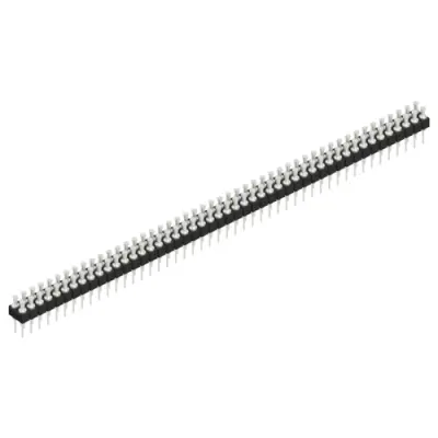 Pin header, 96 pole, pitch 2.54 mm, straight, black, MK 203 96 Z - 1