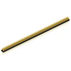 Pin header, 98 pole, pitch 2.54 mm, straight, black, MK 203 98 G