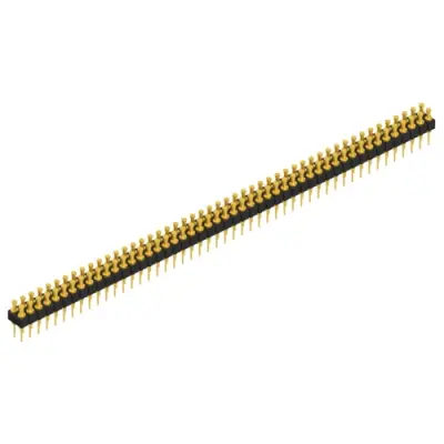 Pin header, 98 pole, pitch 2.54 mm, straight, black, MK 203 98 G - 1