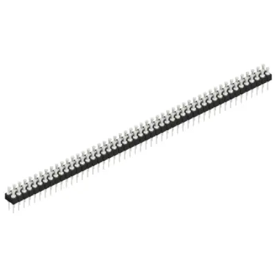Pin header, 98 pole, pitch 2.54 mm, straight, black, MK 203 98 Z - 1
