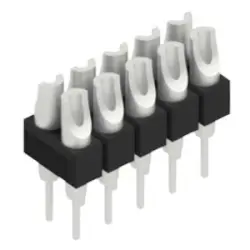 Pin header, 10 pole, pitch 2.54 mm, straight, black, MK 204 10 Z