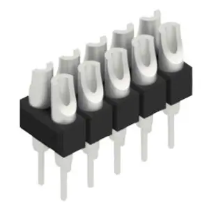 Pin header, 10 pole, pitch 2.54 mm, straight, black, MK 204 10 Z - 1
