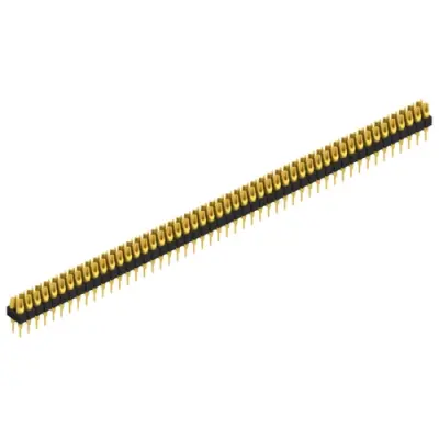 Pin header, 100 pole, pitch 2.54 mm, straight, black, MK 204 100 G - 1