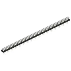 Pin header, 100 pole, pitch 2.54 mm, straight, black, MK 204 100 Z