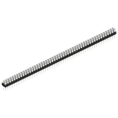 Pin header, 100 pole, pitch 2.54 mm, straight, black, MK 204 100 Z - 1