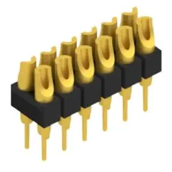Pin header, 12 pole, pitch 2.54 mm, straight, black, MK 204 12 G