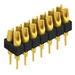Pin header, 14 pole, pitch 2.54 mm, straight, black, MK 204 14 G