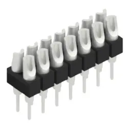 Pin header, 14 pole, pitch 2.54 mm, straight, black, MK 204 14 Z