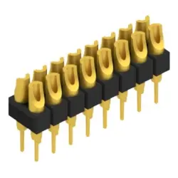 Pin header, 16 pole, pitch 2.54 mm, straight, black, MK 204 16 G