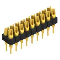 Pin header, 18 pole, pitch 2.54 mm, straight, black, MK 204 18 G
