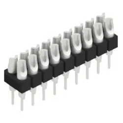 Pin header, 18 pole, pitch 2.54 mm, straight, black, MK 204 18 Z