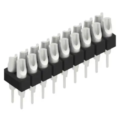 Pin header, 18 pole, pitch 2.54 mm, straight, black, MK 204 18 Z - 1