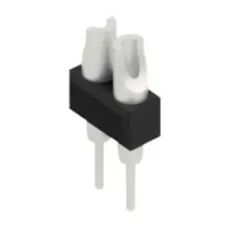 Pin header, 2 pole, pitch 2.54 mm, straight, black, MK 204 2 Z