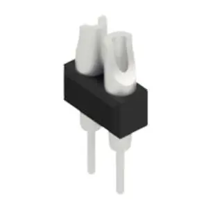 Pin header, 2 pole, pitch 2.54 mm, straight, black, MK 204 2 Z - 1