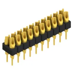 Pin header, 20 pole, pitch 2.54 mm, straight, black, MK 204 20 G