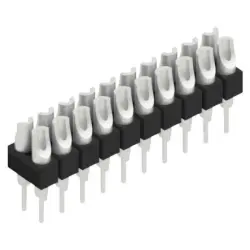 Pin header, 20 pole, pitch 2.54 mm, straight, black, MK 204 20 Z