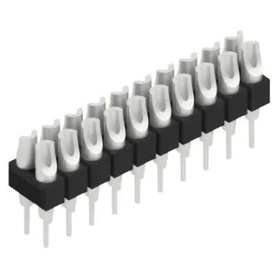 Pin header, 20 pole, pitch 2.54 mm, straight, black, MK 204 20 Z - 1