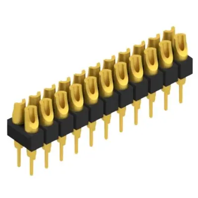 Pin header, 22 pole, pitch 2.54 mm, straight, black, MK 204 22 G - 1