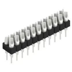 Pin header, 22 pole, pitch 2.54 mm, straight, black, MK 204 22 Z